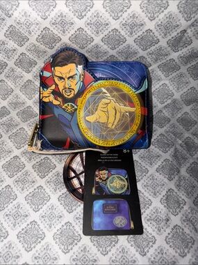 Loungefly Doctor Strange Multiverse Gradient Zip Wallet - Blue, Purple, Gold